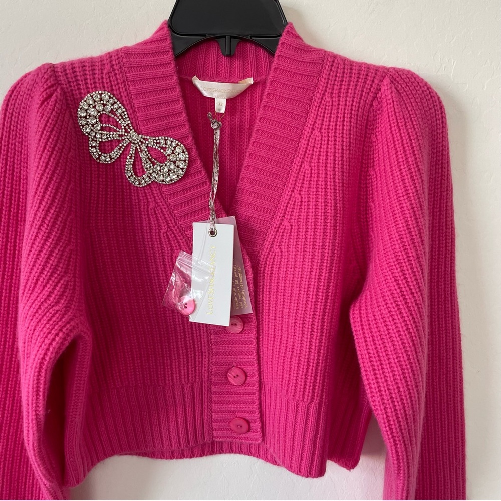 LoveShackFancy Pink Cardigan Sweater - Picture 9 of 10